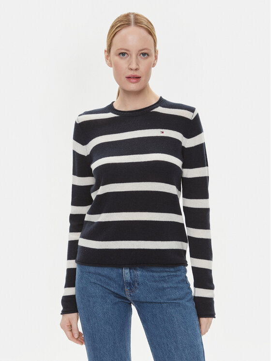 Tommy Hilfiger Sweter WW0WW40264 Granatowy Regular Fit