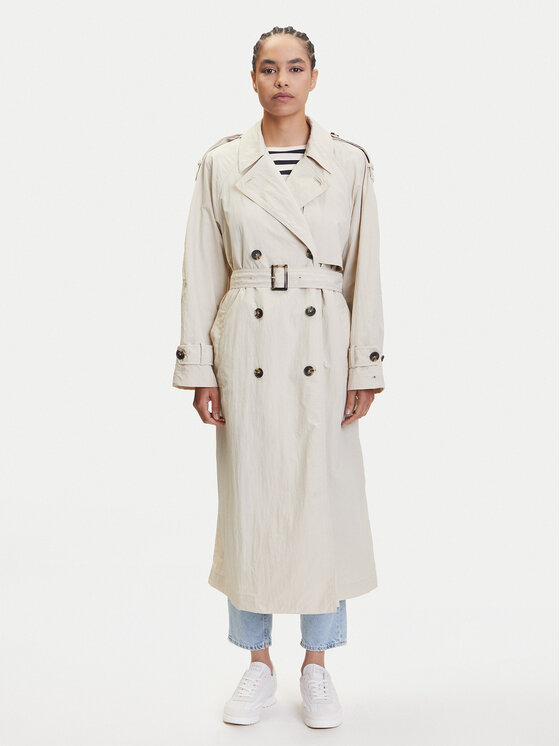 Tommy Hilfiger Trencz WW0WW45632 Beżowy Oversize