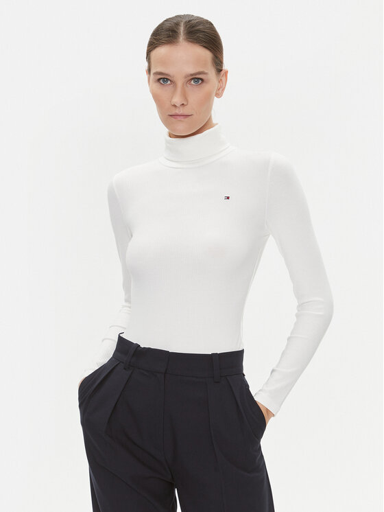 Tommy Hilfiger Golf 5x2 WW0WW39826 Écru Slim Fit