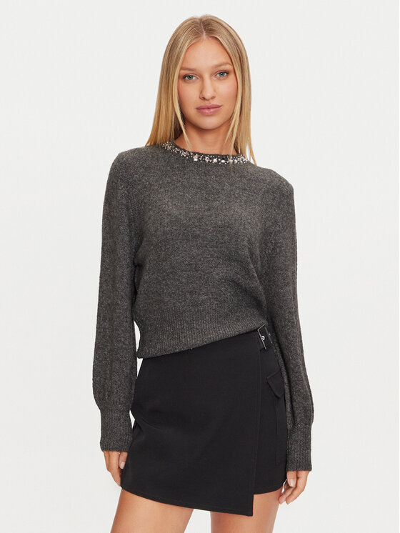 ONLY Sweter Elsa 15210667 Szary Regular Fit