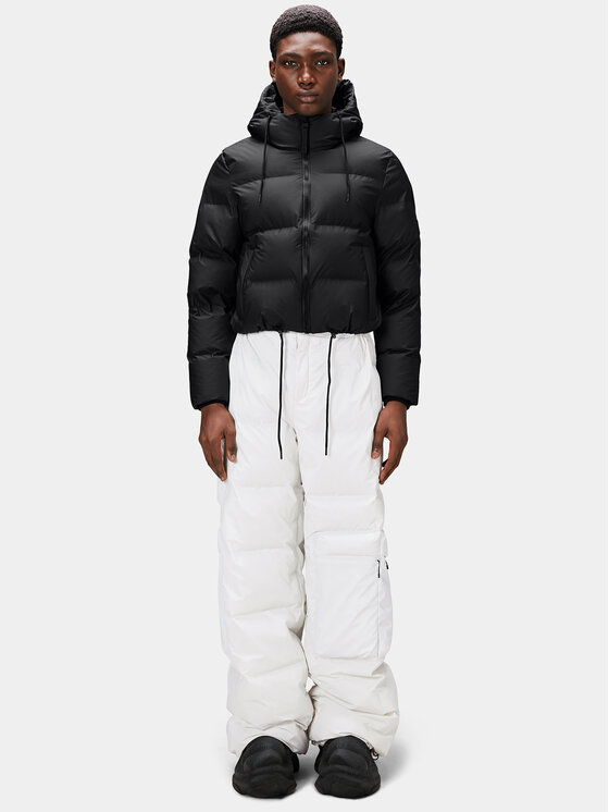 Rains Kurtka zimowa 15150 Czarny Regular Fit