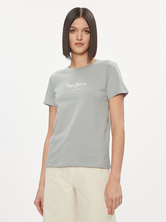 Pepe Jeans T-Shirt Wendy PL505480 Zielony Regular Fit