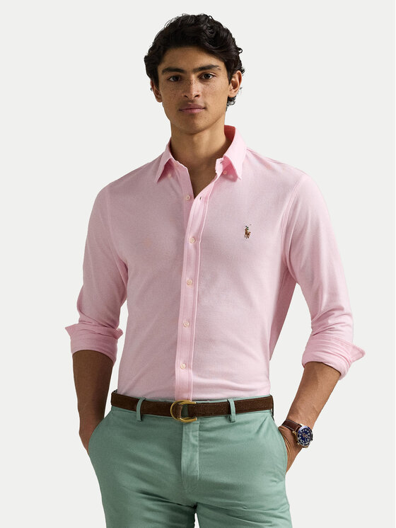 Polo Ralph Lauren Koszula 710932545012 Różowy Slim Fit