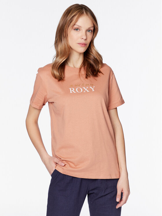 Roxy T-Shirt Noon Ocean ERJZT05490 Pomarańczowy Regular Fit