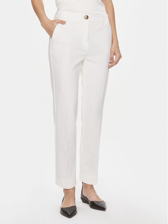 Marella Chinosy Matteo 2413781014 Biały Slim Fit