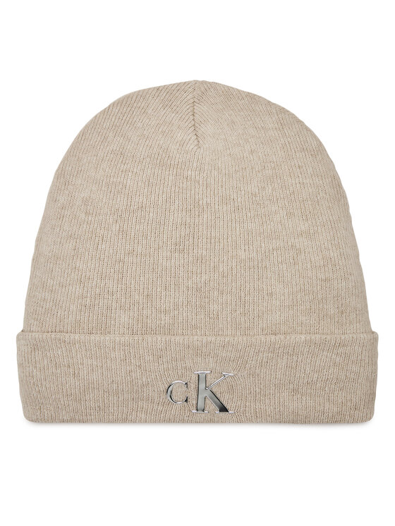 Calvin Klein Jeans Czapka Minimal Monogram Beanie K60K611542 Szary