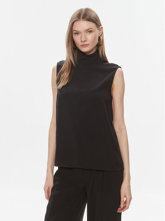 Calvin Klein Bluzka K20K206376 Czarny Regular Fit
