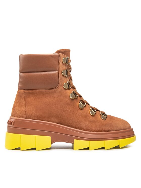 Stuart Weitzman Trapery Noho Hiker Bootie SC739 Brązowy