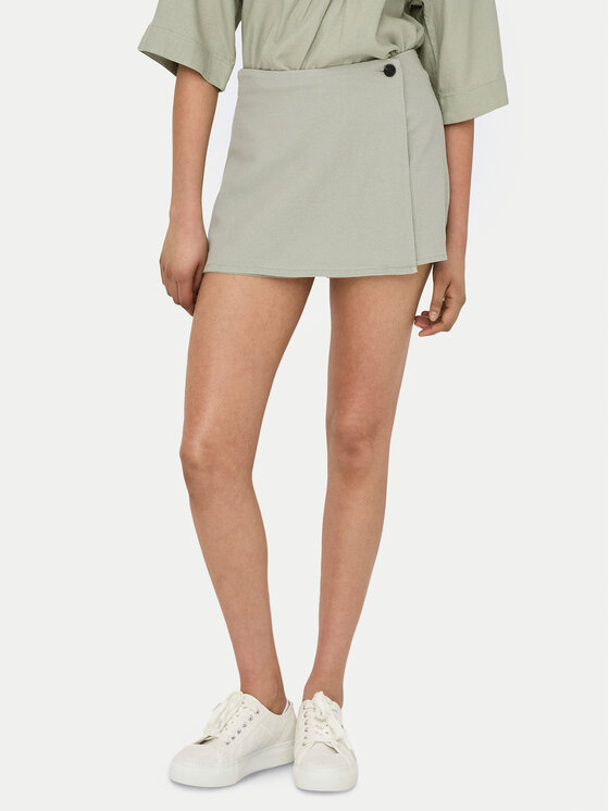 ONLY Spódnico-szorty Caro 15338905 Zielony Regular Fit