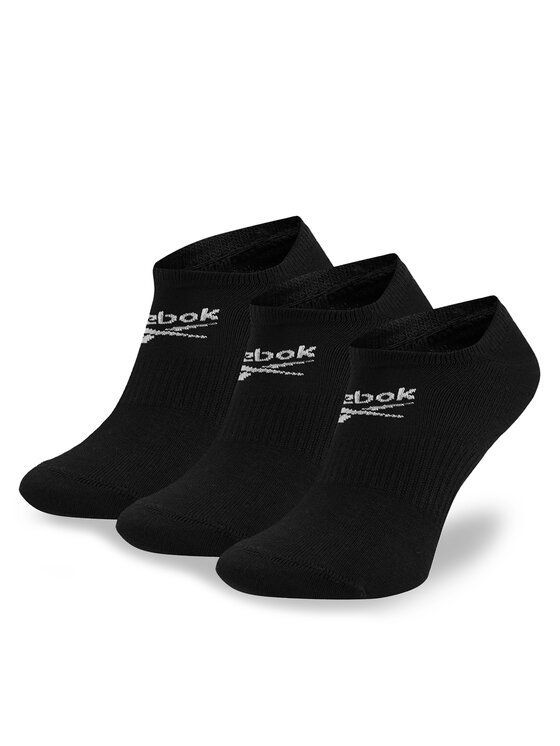 Reebok Zestaw 3 par niskich skarpet unisex R0353-SS24 (3-pack) Czarny