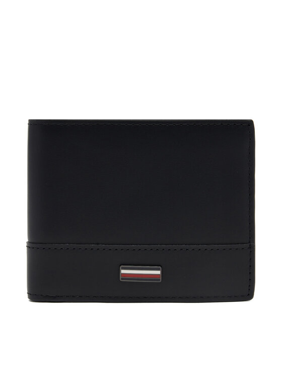 Tommy Hilfiger Duży Portfel Męski Th Corp Mini Cc Wallet AM0AM13244 Czarny