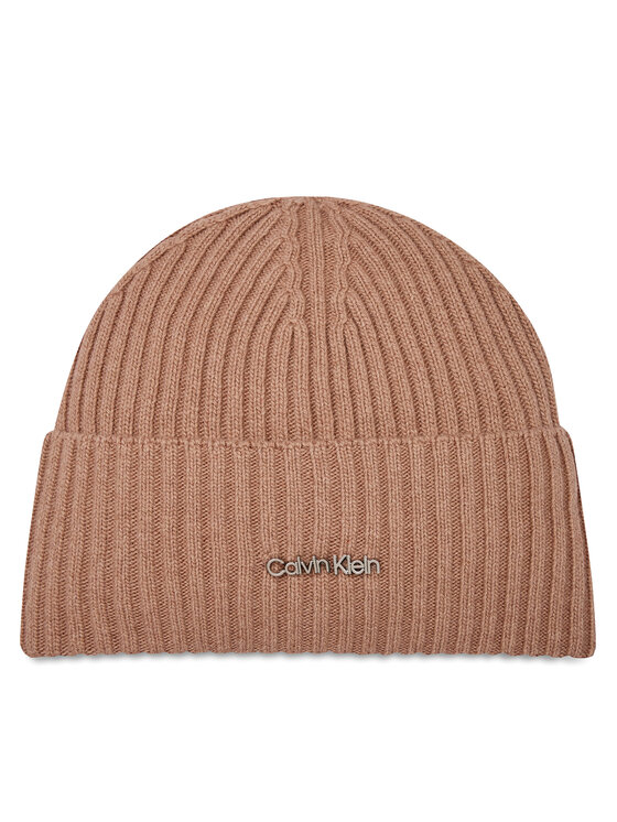 Calvin Klein Czapka Ck Must Logo Beanie K60K611401 Fioletowy