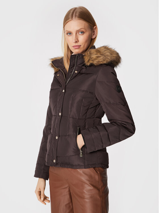Morgan Kurtka puchowa 222-GITAM Brązowy Regular Fit