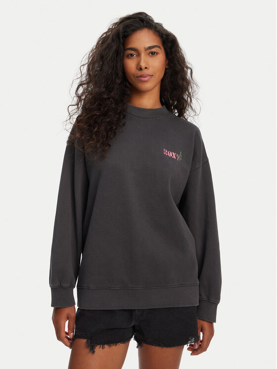 Roxy Bluza ERJFT04997 Czarny Relaxed Fit