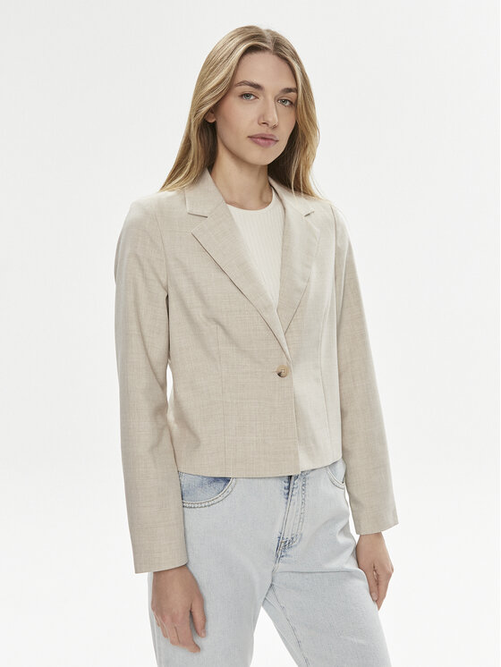 Vero Moda Marynarka Nancy 10304631 Beżowy Slim Fit