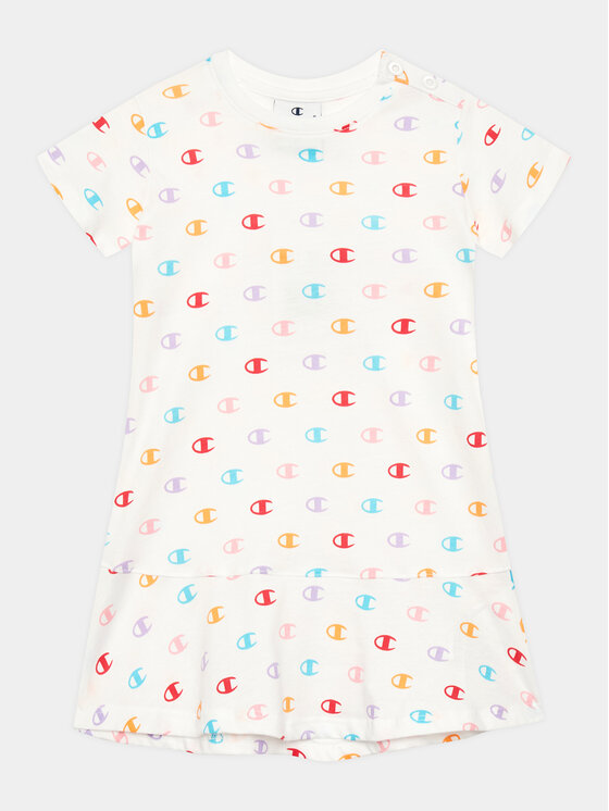 Champion Sukienka codzienna 404687 Biały Regular Fit