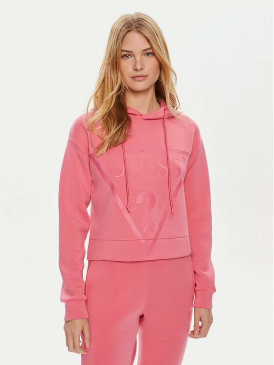 Guess Bluza V2YQ08 K7UW2 Różowy Regular Fit