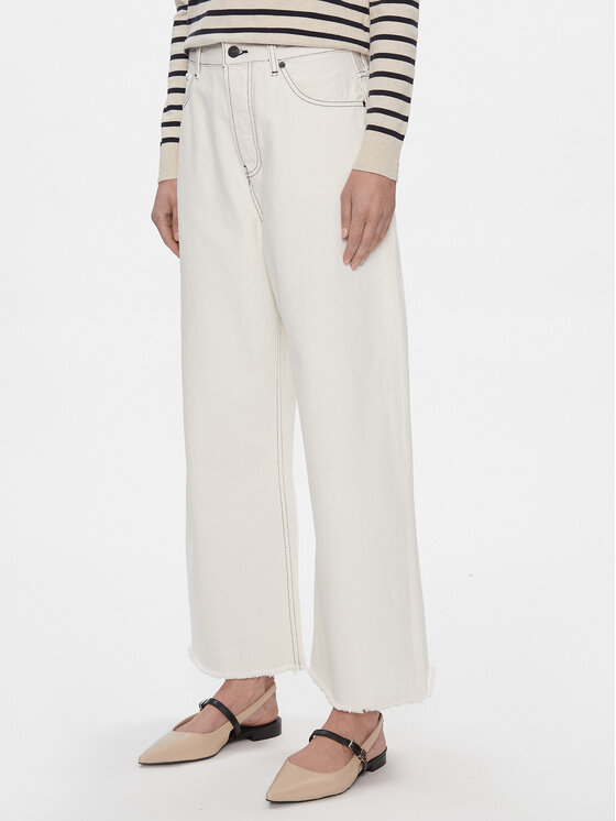 Tommy Hilfiger Jeansy WW0WW40643 Écru Slouchy Fit