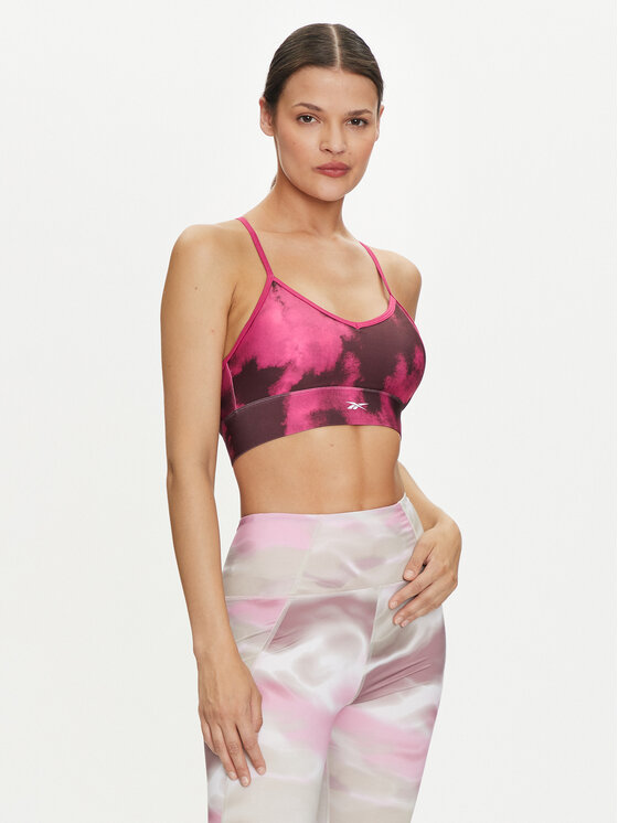 Reebok Biustonosz sportowy ID Train Train AOP Bra Clamar 100035778 Różowy