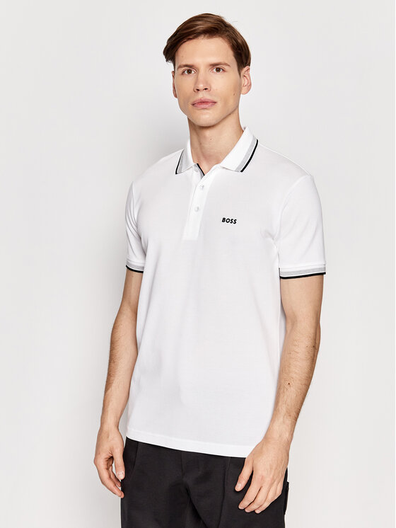 Boss Polo Paddy 50469055 Biały Regular Fit