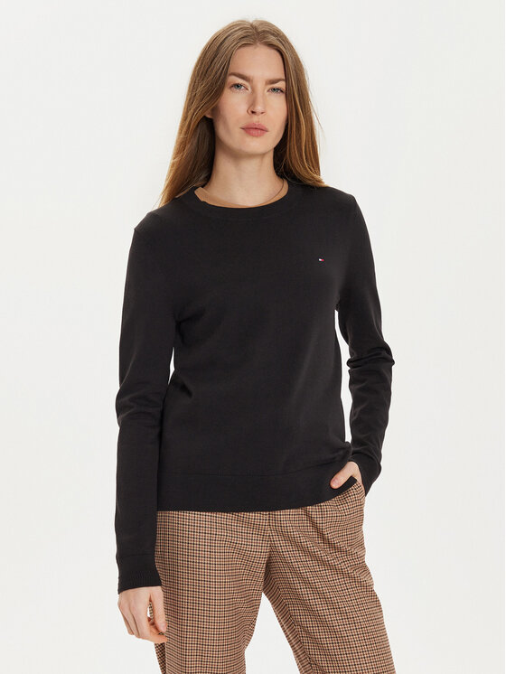 Tommy Hilfiger Sweter WW0WW44984 Czarny Regular Fit