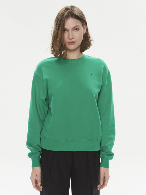 Tommy Hilfiger Bluza Flag WW0WW41246 Zielony Relaxed Fit