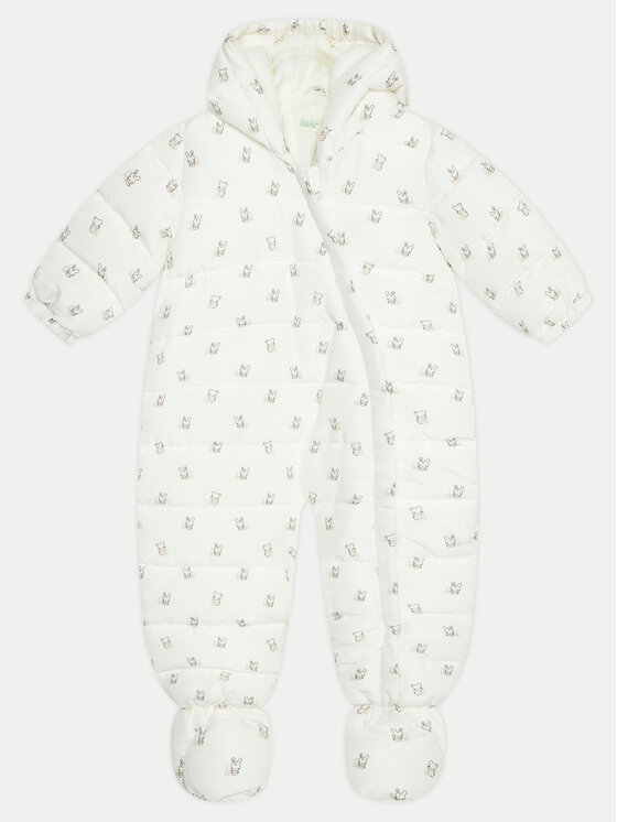 United Colors Of Benetton Kombinezon zimowy 2UWJAT002 Biały Regular Fit