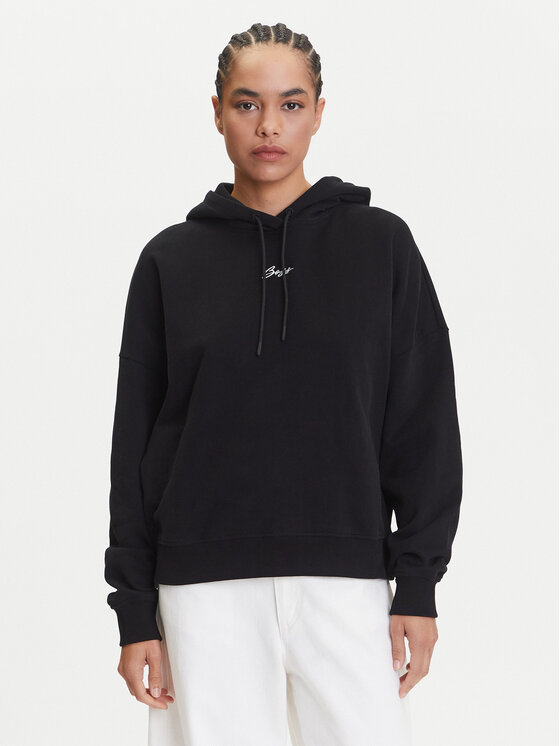 BOSS Bluza C_Ehoody 50547572 Czarny Oversize