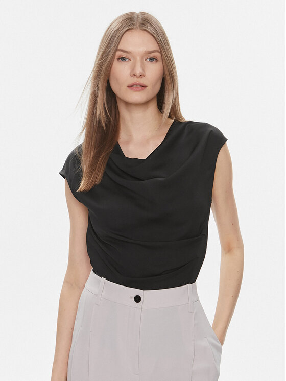 Calvin Klein Bluzka K20K206281 Czarny Slim Fit