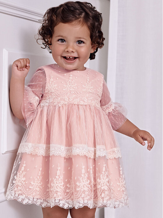 Abel & Lula Sukienka elegancka 5014 Różowy Regular Fit