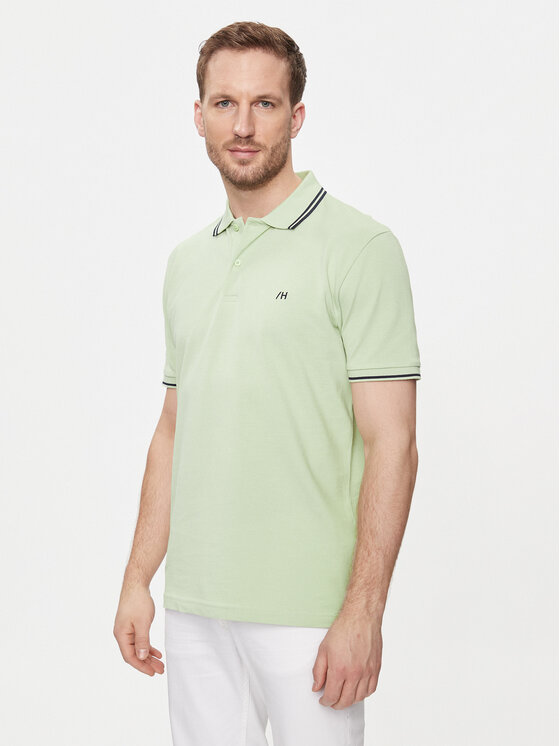 Selected Homme Polo 16087840 Zielony Regular Fit