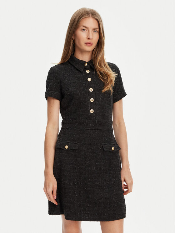 Guess Sukienka dzianinowa W5YK18 KCXO2 Czarny Regular Fit