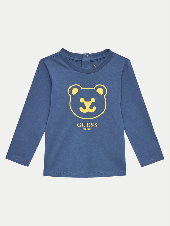 Guess Bluzka I4YI01K 8HM4 Niebieski Regular Fit