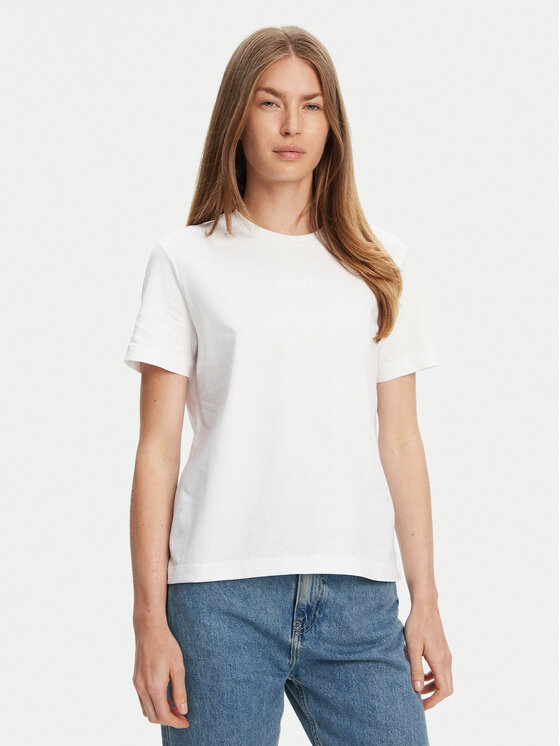Calvin Klein T-Shirt LV044C905G Biały Regular Fit
