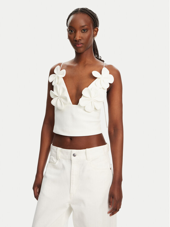 BARDOT Top 59727TB1 Biały Regular Fit