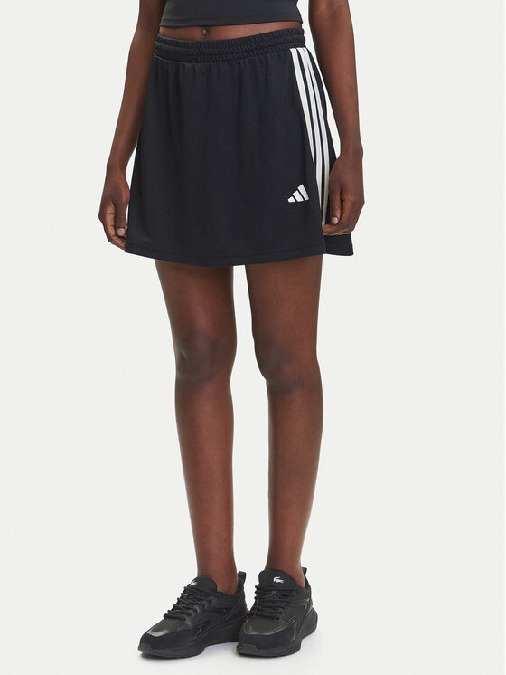 adidas Spódnica dresowa Stadium 3-Stripes Tennis Inspired Jacquard JL7171 Czarny Regular Fit