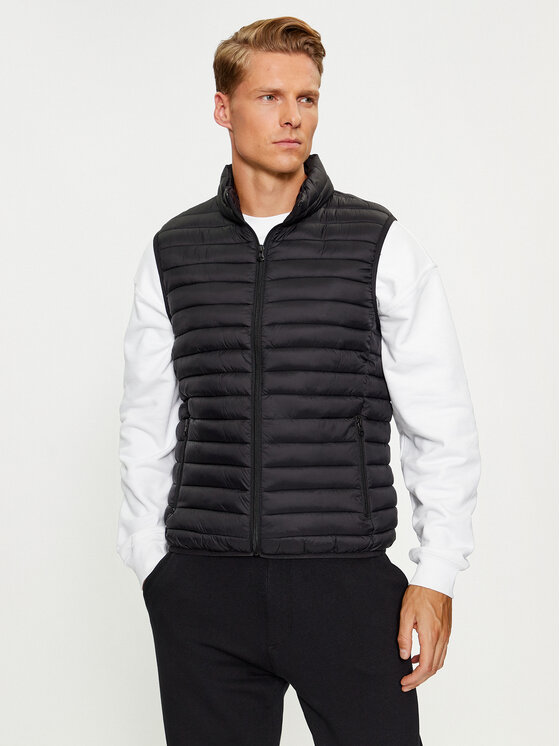 United Colors Of Benetton Bezrękawnik 2BA2UJ005 Czarny Slim Fit