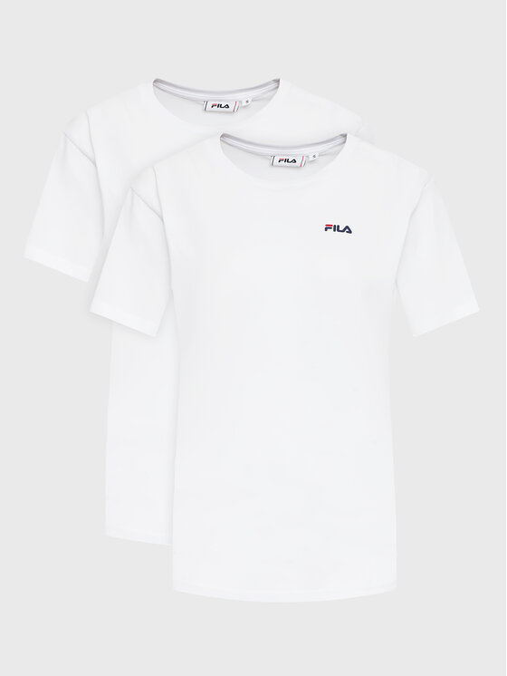 Fila Komplet 2 t-shirtów Bari FAW0139 Biały Regular Fit