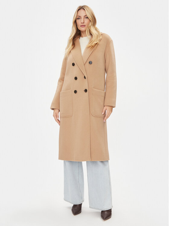 MAX&Co. Płaszcz wełniany Elemento 70140523 Beżowy Relaxed Fit
