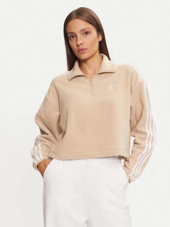 adidas Polar Polar Fleece 1/2 Zip IY7267 Beżowy Loose Fit