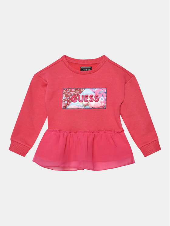 Guess Bluzka K3BQ04 KAV34 Różowy Regular Fit