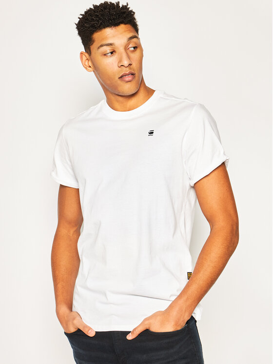 G-Star Raw T-Shirt Lash D16396-B353-110 L Biały Relaxed Fit