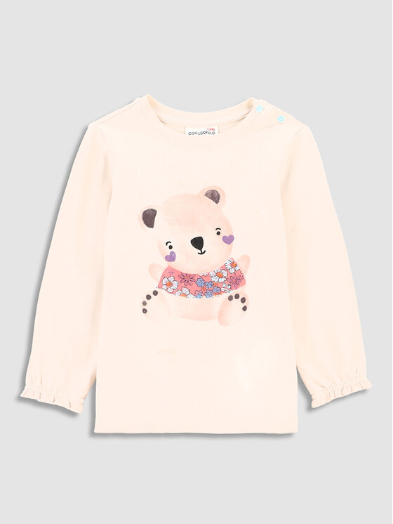 Coccodrillo Bluzka WC3143101SRN Écru Regular Fit