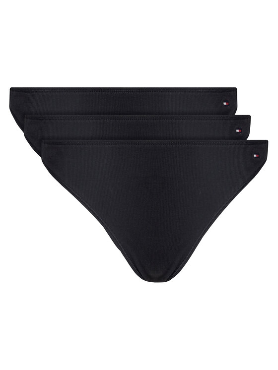 Tommy Hilfiger Komplet 3 par stringów UW0UW05752 Czarny