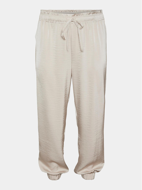 Vero Moda Curve Spodnie materiałowe Marys 10301979 Écru Loose Fit