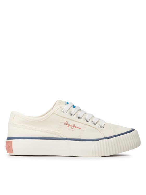 Pepe Jeans Tenisówki Ottis Platform Girl Biały