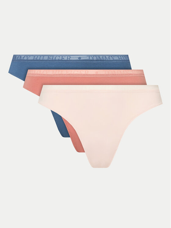 Tommy Hilfiger Komplet 3 par stringów UW0UW04890 Kolorowy
