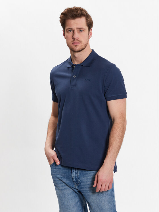 Geox Polo Piquet M3510B-T2649 F4070 Niebieski Regular Fit