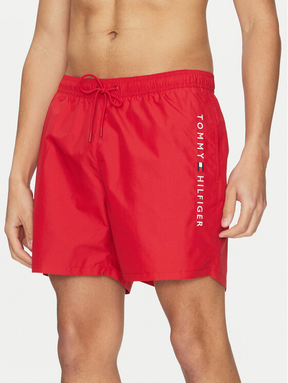 Tommy Hilfiger Szorty kąpielowe UM0UM03258 Czerwony Regular Fit