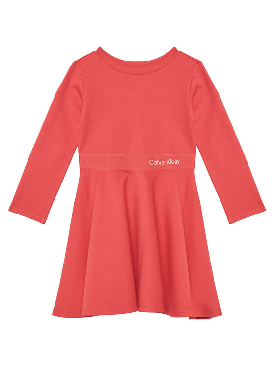 Calvin Klein Jeans Sukienka codzienna Logo Tape IG0IG02666 M Różowy Regular Fit